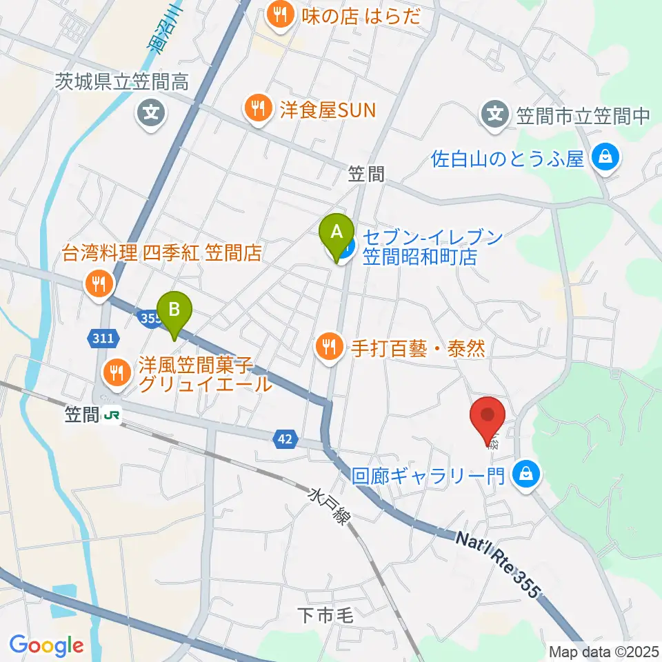 カンターレ・オカリナ周辺のコンビニエンスストア一覧地図