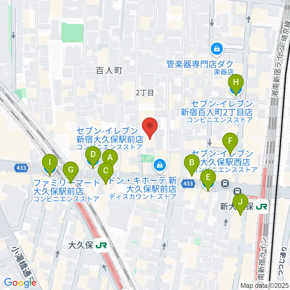 株式会社グローバル周辺のコンビニエンスストア一覧地図