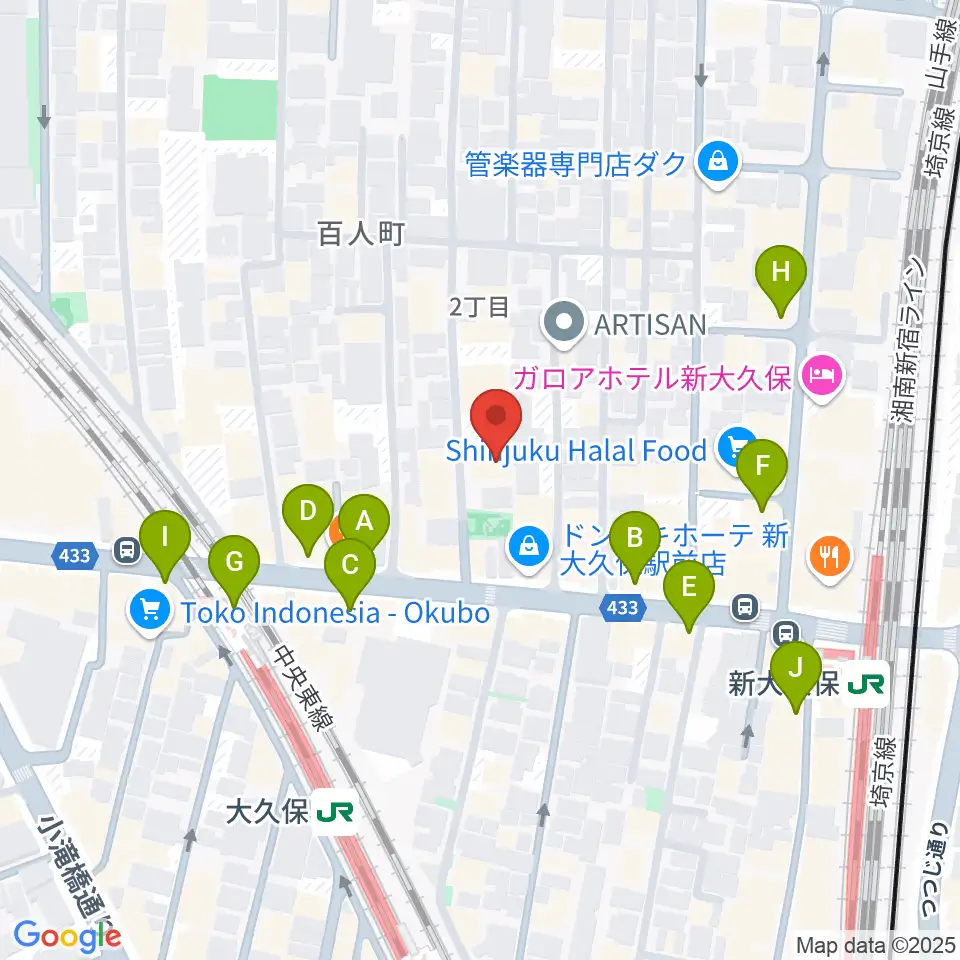 株式会社グローバル周辺のコンビニエンスストア一覧地図