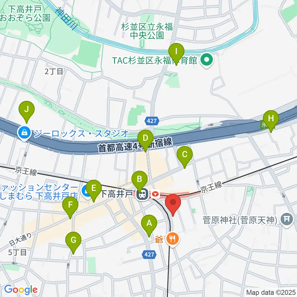 ミュージックスクール ムジカーサ周辺のコンビニエンスストア一覧地図