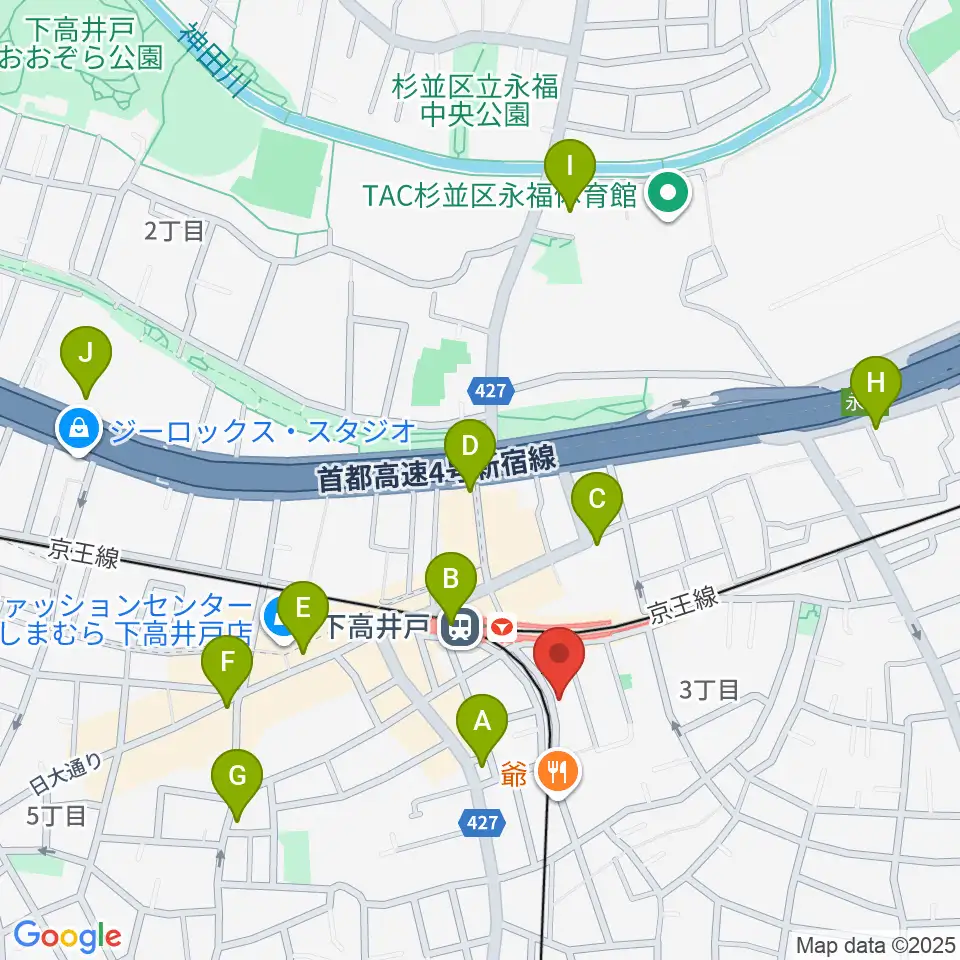 ミュージックスクール ムジカーサ周辺のコンビニエンスストア一覧地図
