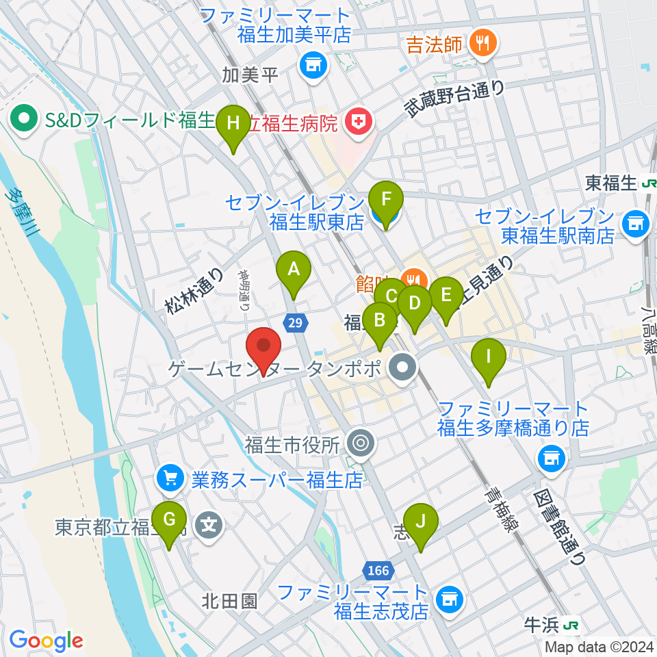 ギター工房アナグマ周辺のコンビニエンスストア一覧地図