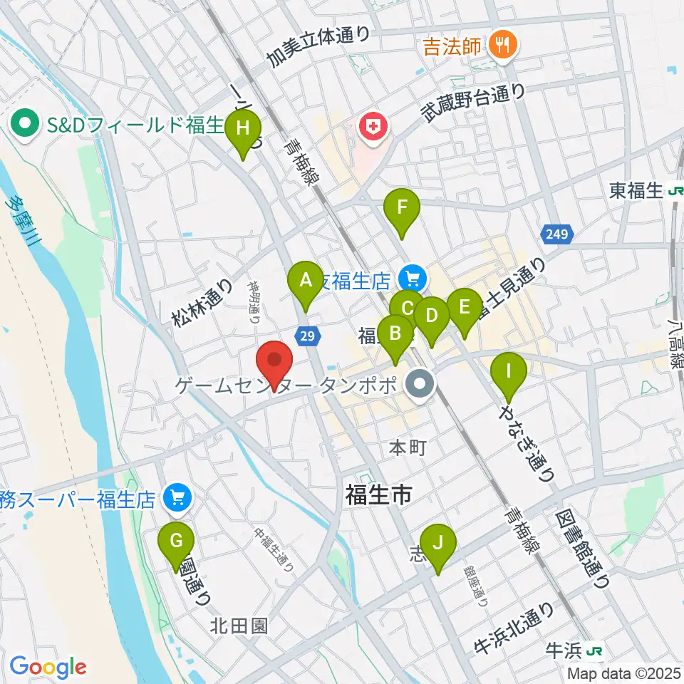 ギター工房アナグマ周辺のコンビニエンスストア一覧地図