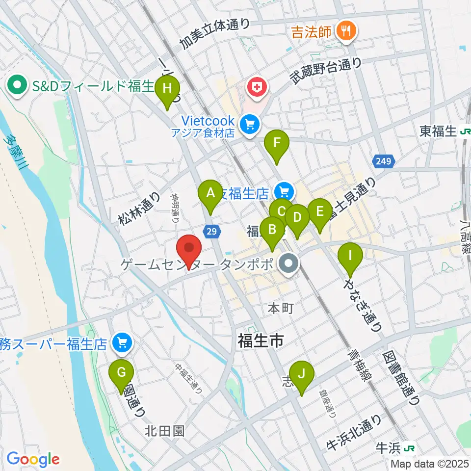 ギター工房アナグマ周辺のコンビニエンスストア一覧地図