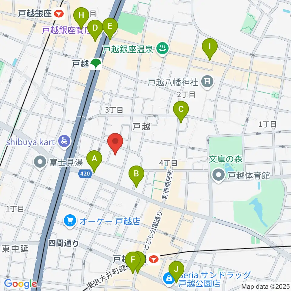 スズキ・メソード トゥインクル音楽院周辺のコンビニエンスストア一覧地図