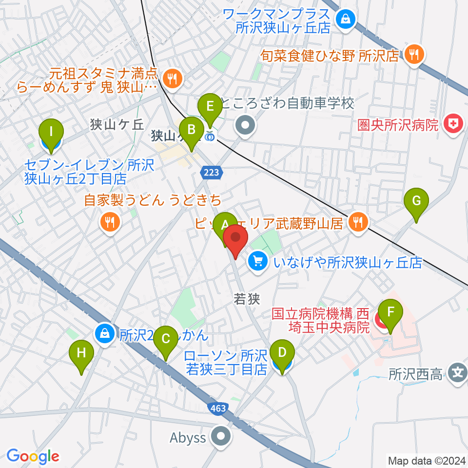 大久保ヴァイオリン工房周辺のコンビニエンスストア一覧地図