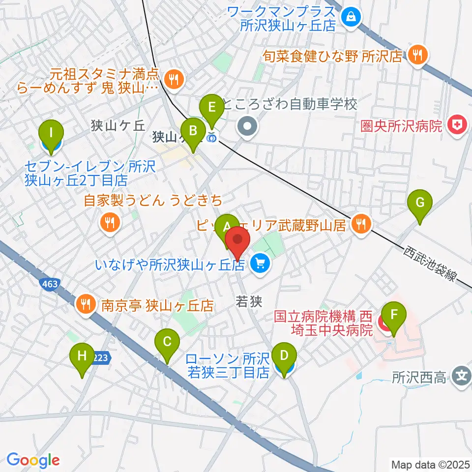 大久保ヴァイオリン工房周辺のコンビニエンスストア一覧地図