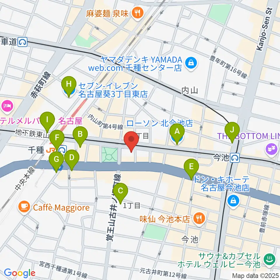 メヌエットヴァイオリン教室周辺のコンビニエンスストア一覧地図