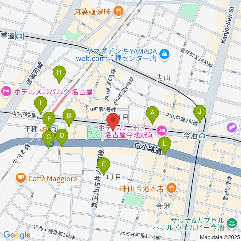 メヌエットヴァイオリン教室周辺のコンビニエンスストア一覧地図