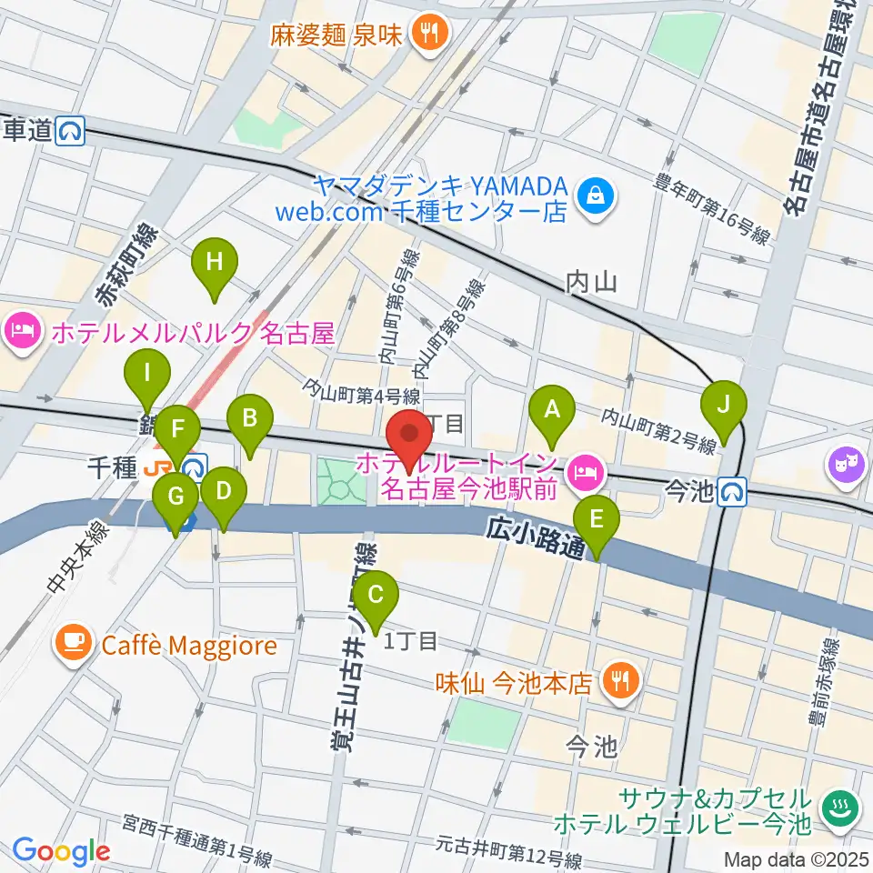 メヌエットヴァイオリン教室周辺のコンビニエンスストア一覧地図