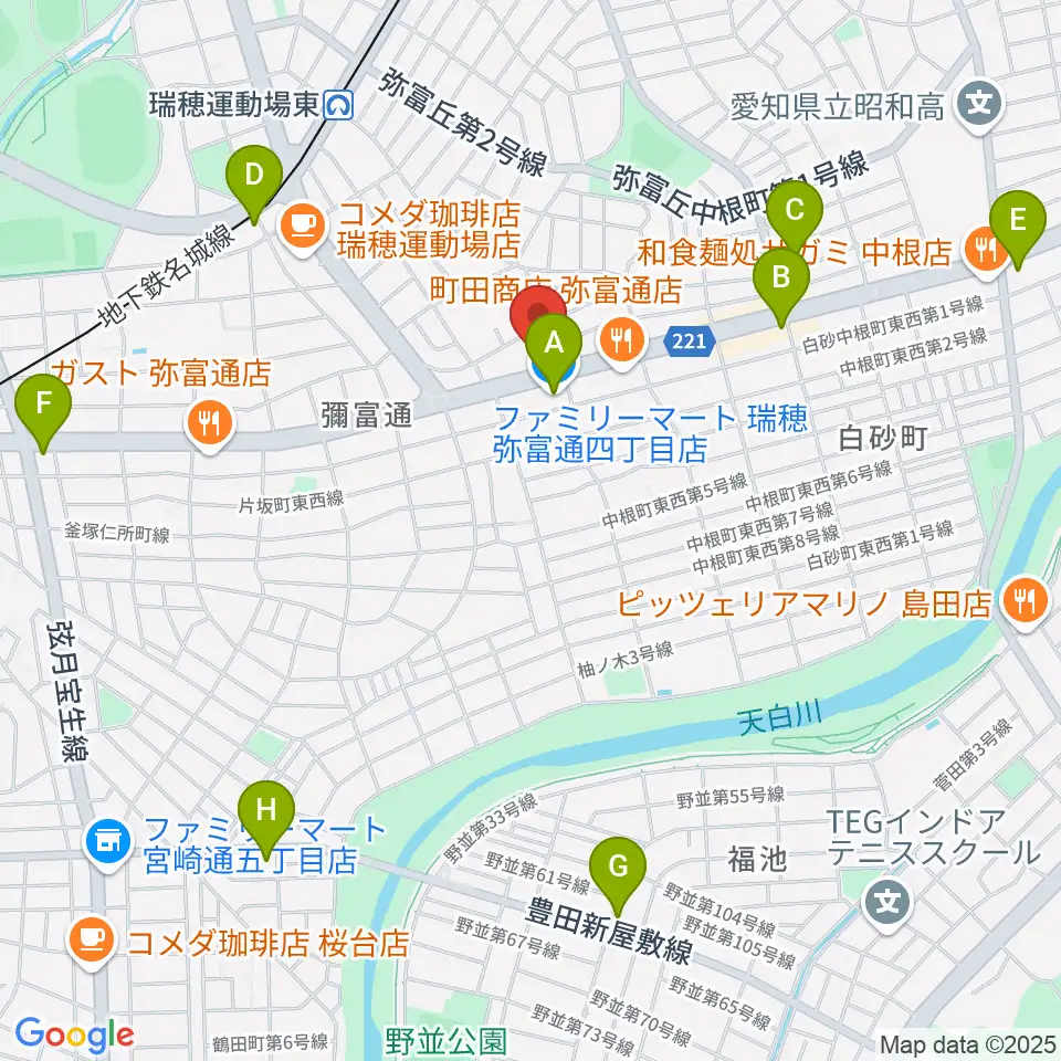 弦楽器 修理・改造 Age's周辺のコンビニエンスストア一覧地図