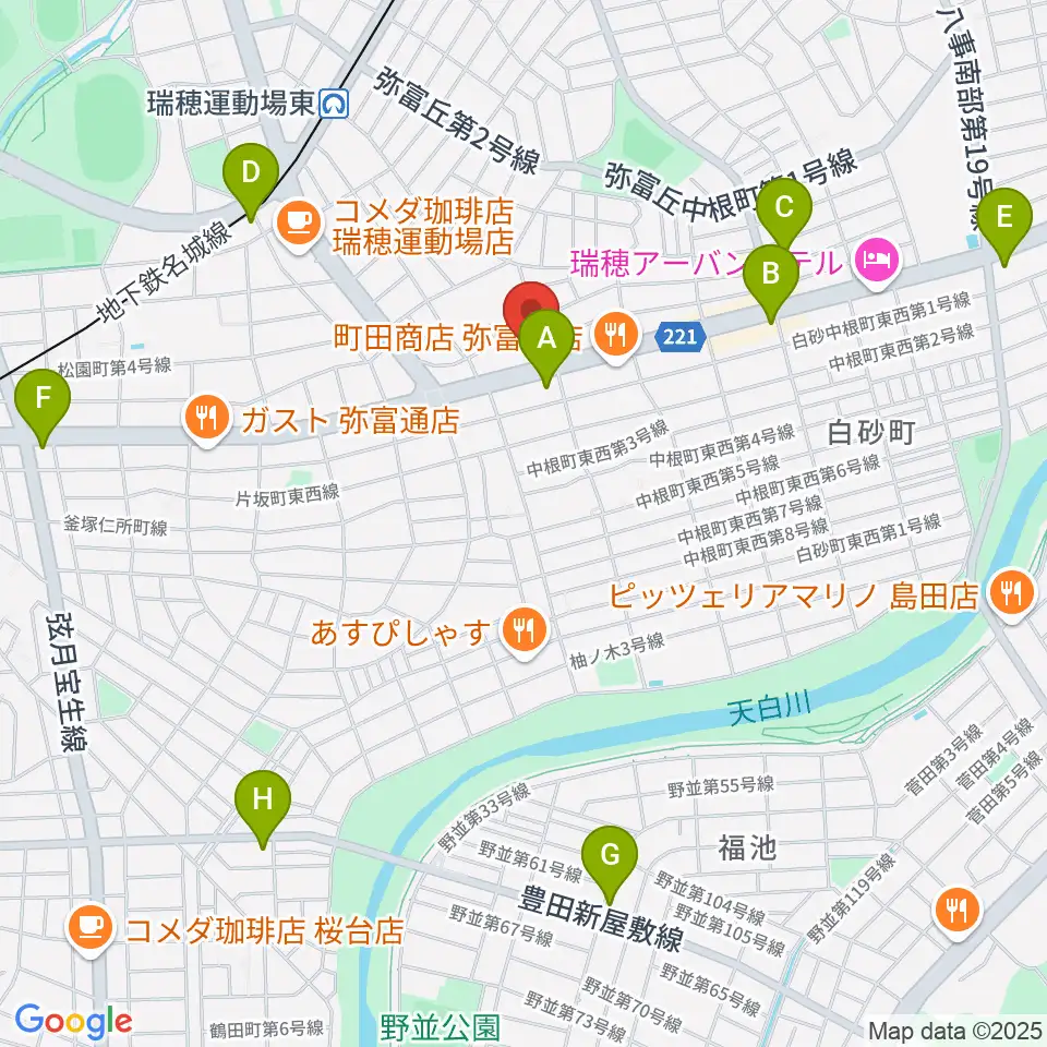 弦楽器 修理・改造 Age's周辺のコンビニエンスストア一覧地図