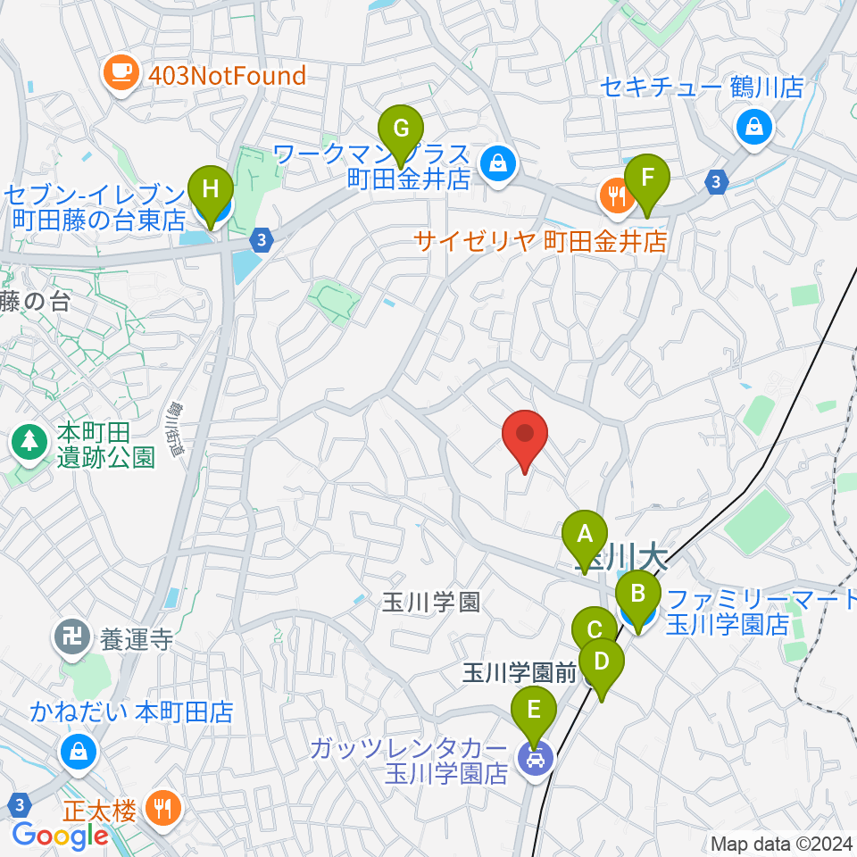 茶位ギター工房周辺のコンビニエンスストア一覧地図