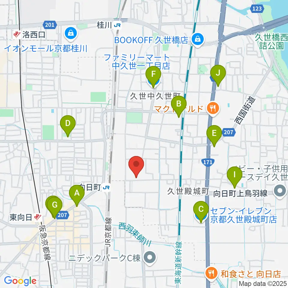 占部弦楽器製作所周辺のコンビニエンスストア一覧地図