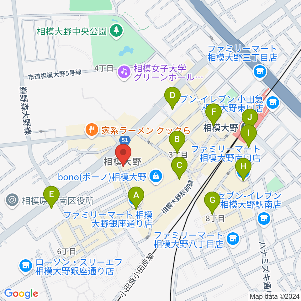 弦楽器タニカワ周辺のコンビニエンスストア一覧地図