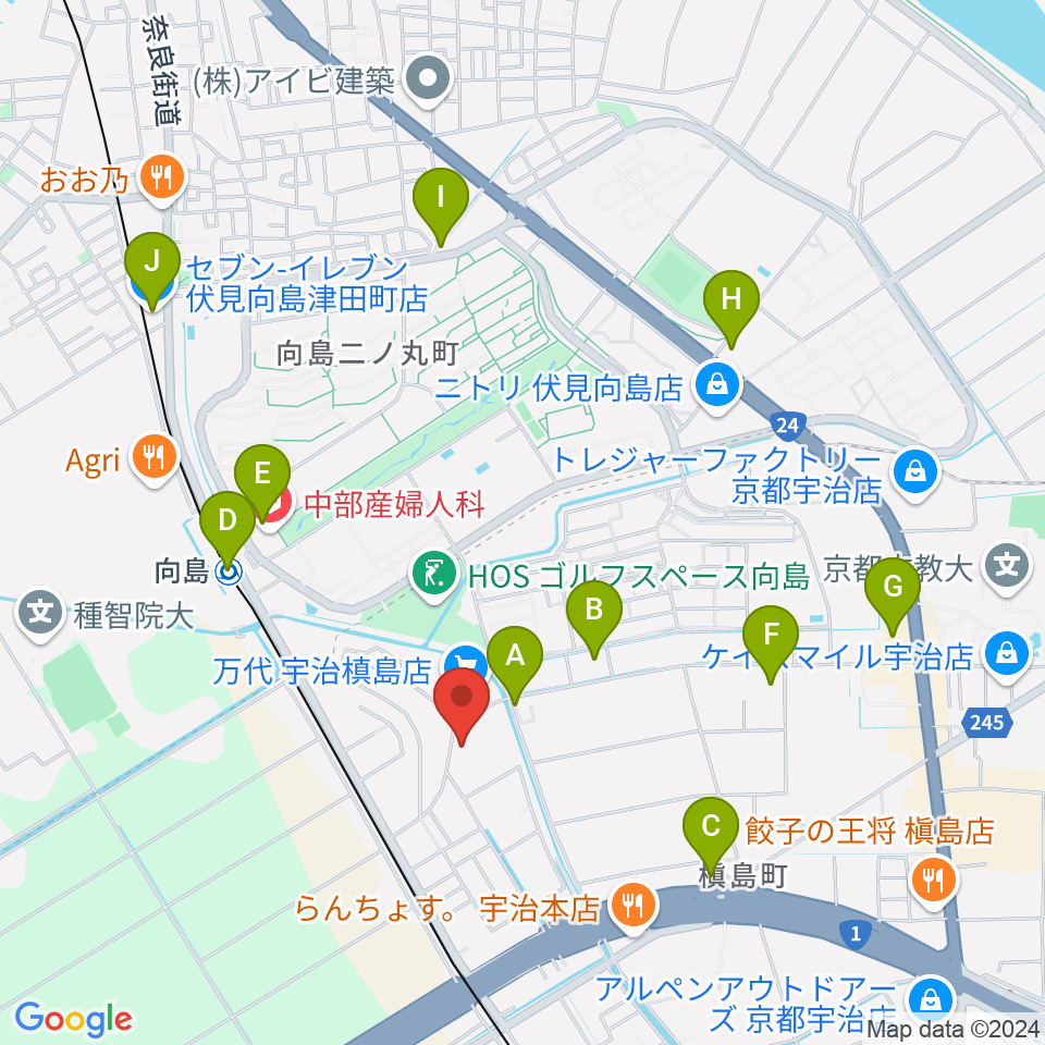 ヒガシ絃楽器製作所 オリエンテ周辺のコンビニエンスストア一覧地図