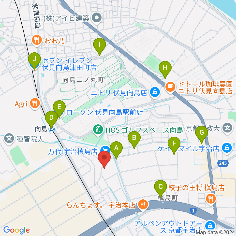 ヒガシ絃楽器製作所 オリエンテ周辺のコンビニエンスストア一覧地図