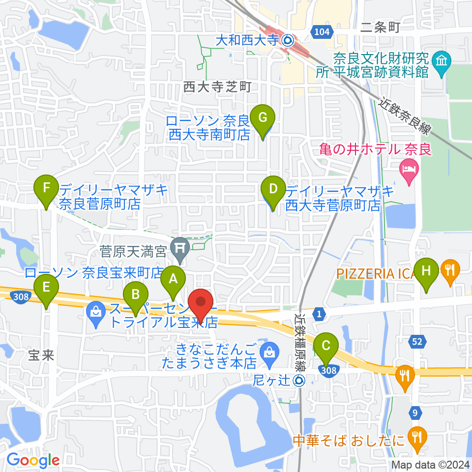 Studio Sola周辺のコンビニエンスストア一覧地図