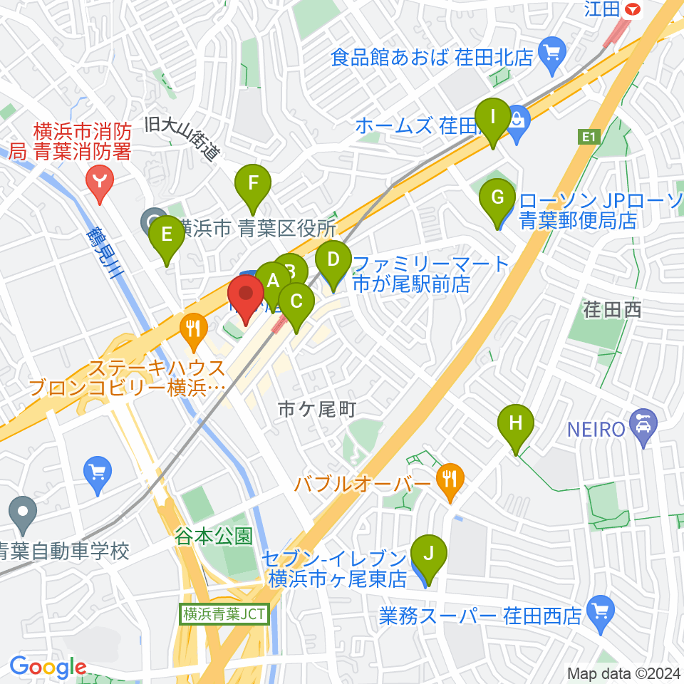 弦楽器カンタービレ周辺のコンビニエンスストア一覧地図