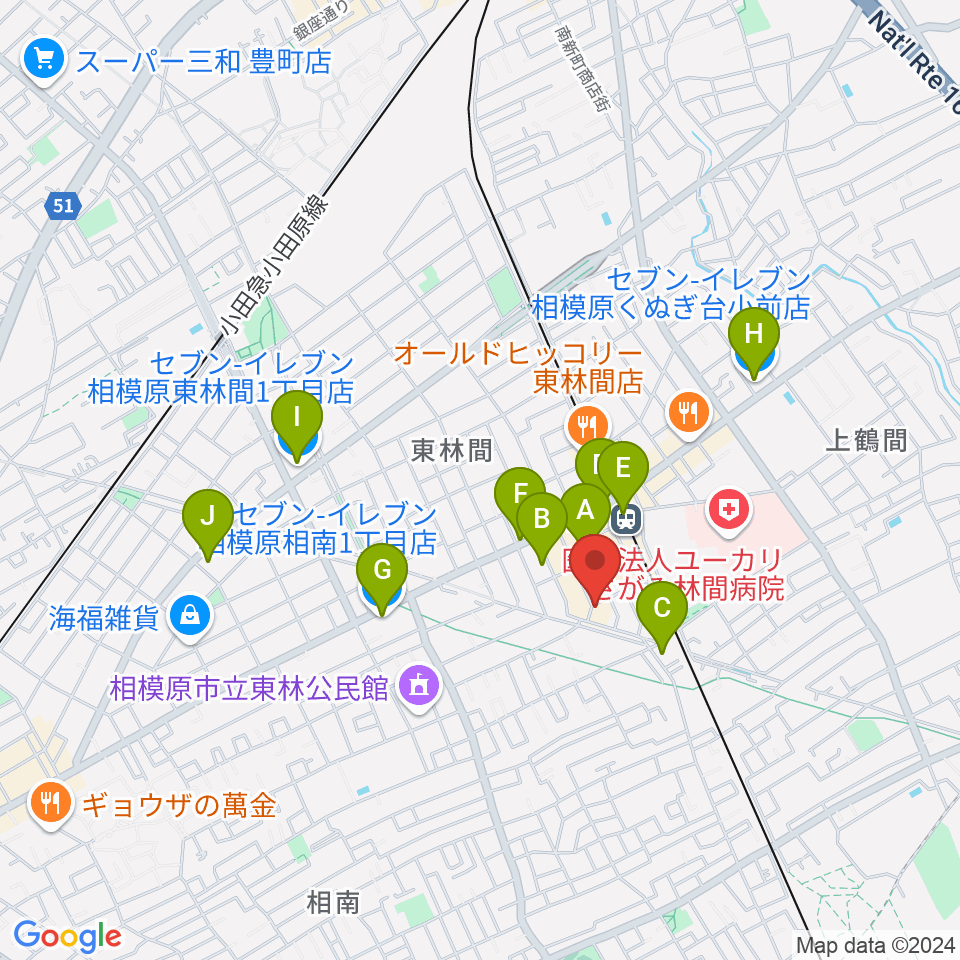 ギター・ベースの修理工房 3B周辺のコンビニエンスストア一覧地図