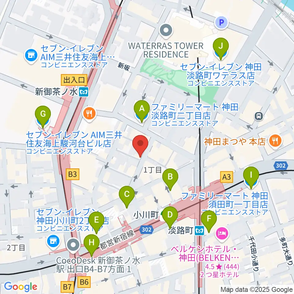 コチャバンバ東京店周辺のコンビニエンスストア一覧地図