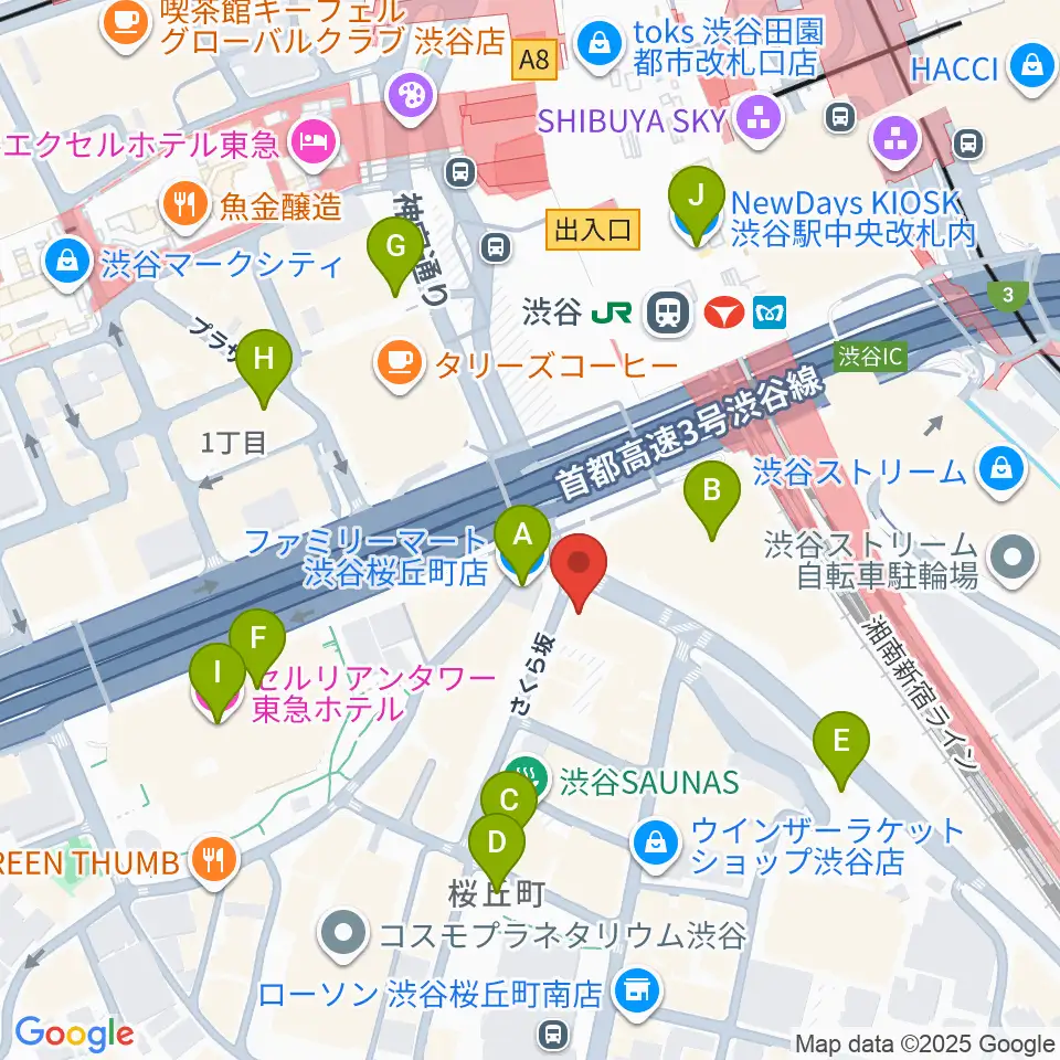 イケベ楽器店ベースコレクション周辺のコンビニエンスストア一覧地図