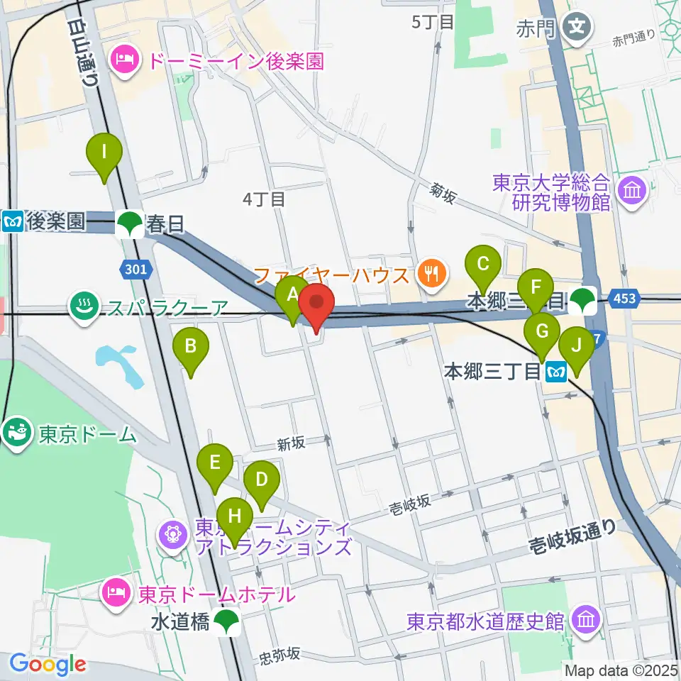 アカデミア・ミュージック周辺のコンビニエンスストア一覧地図