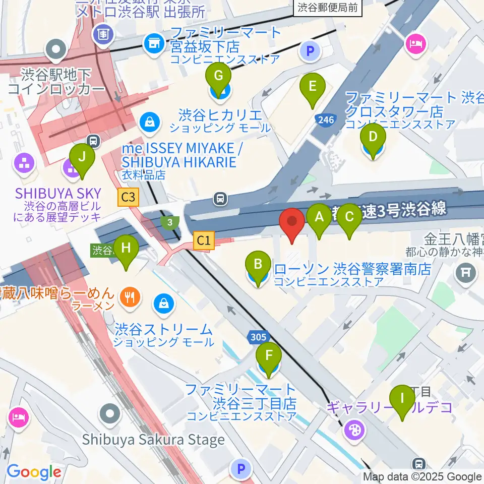 イケベ楽器店ウインドブロス周辺のコンビニエンスストア一覧地図