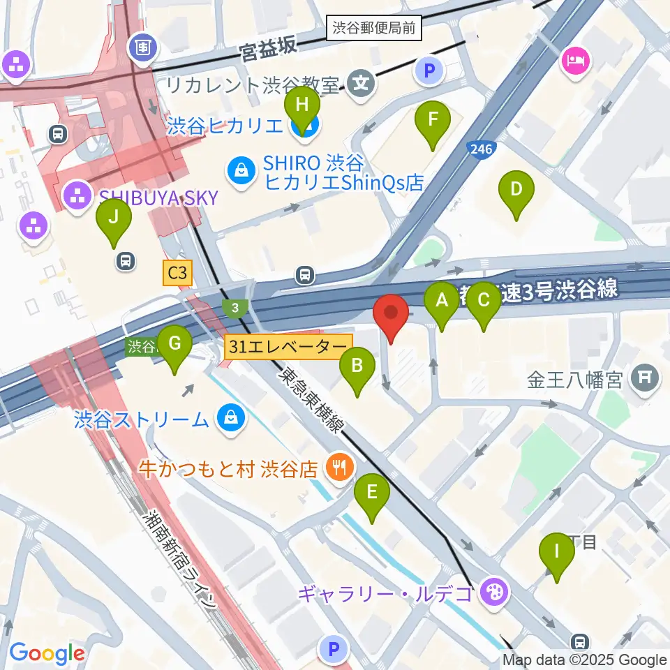 イケベ楽器店トランペットステーション周辺のコンビニエンスストア一覧地図
