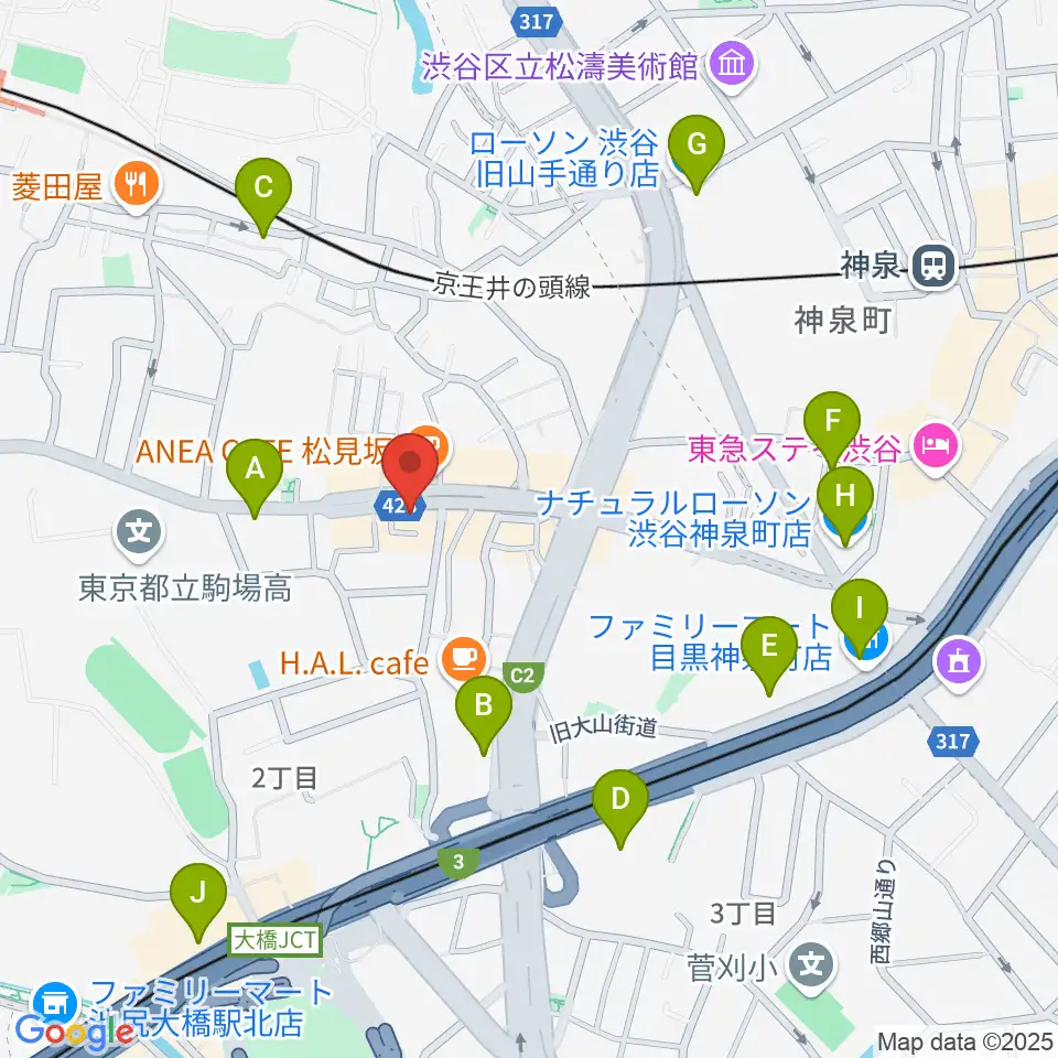 STUDIO SEEZE周辺のコンビニエンスストア一覧地図