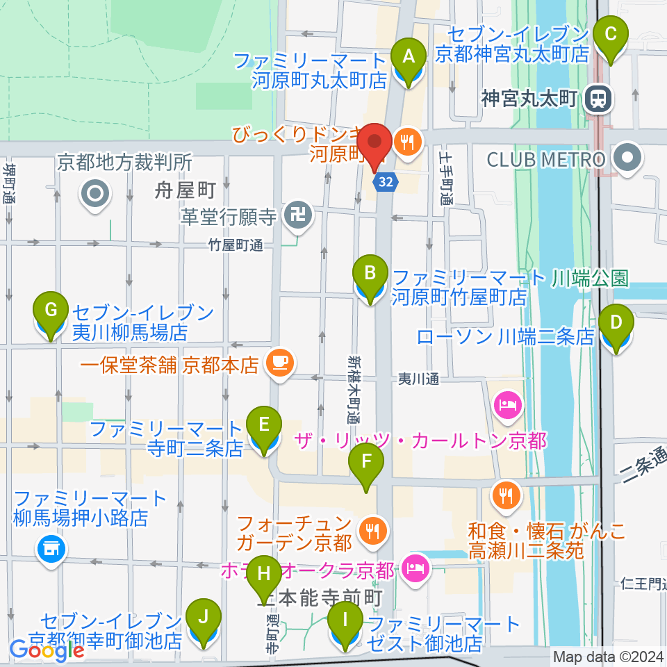 ティンカーベル・ミュージックスクール周辺のコンビニエンスストア一覧地図