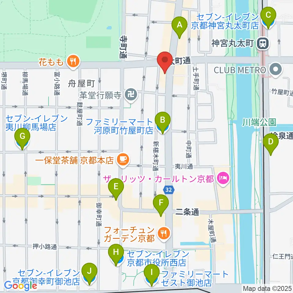 ティンカーベルミュージックスクール周辺のコンビニエンスストア一覧地図