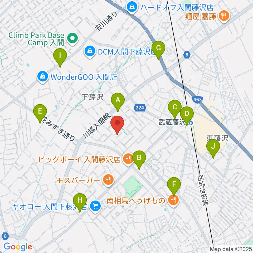 音楽教室ワンダートーン周辺のコンビニエンスストア一覧地図
