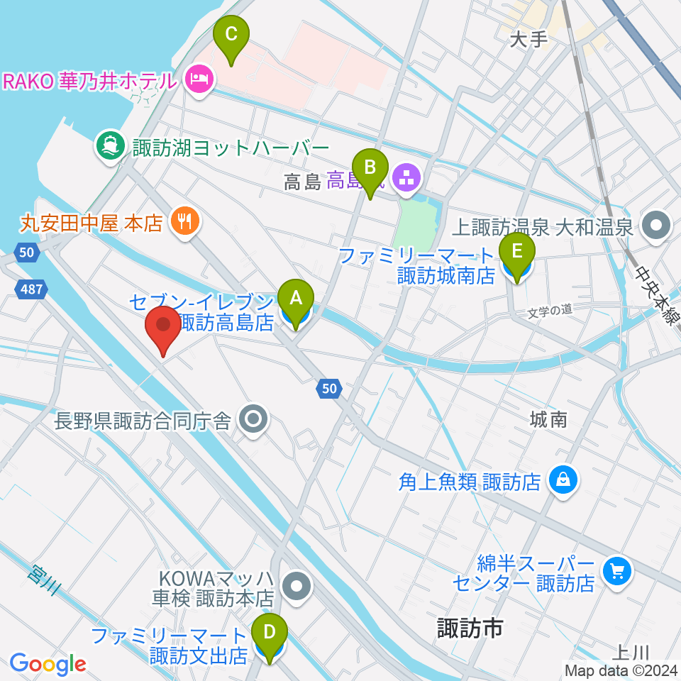 琴光堂 邦楽教室 周辺のコンビニエンスストア一覧地図