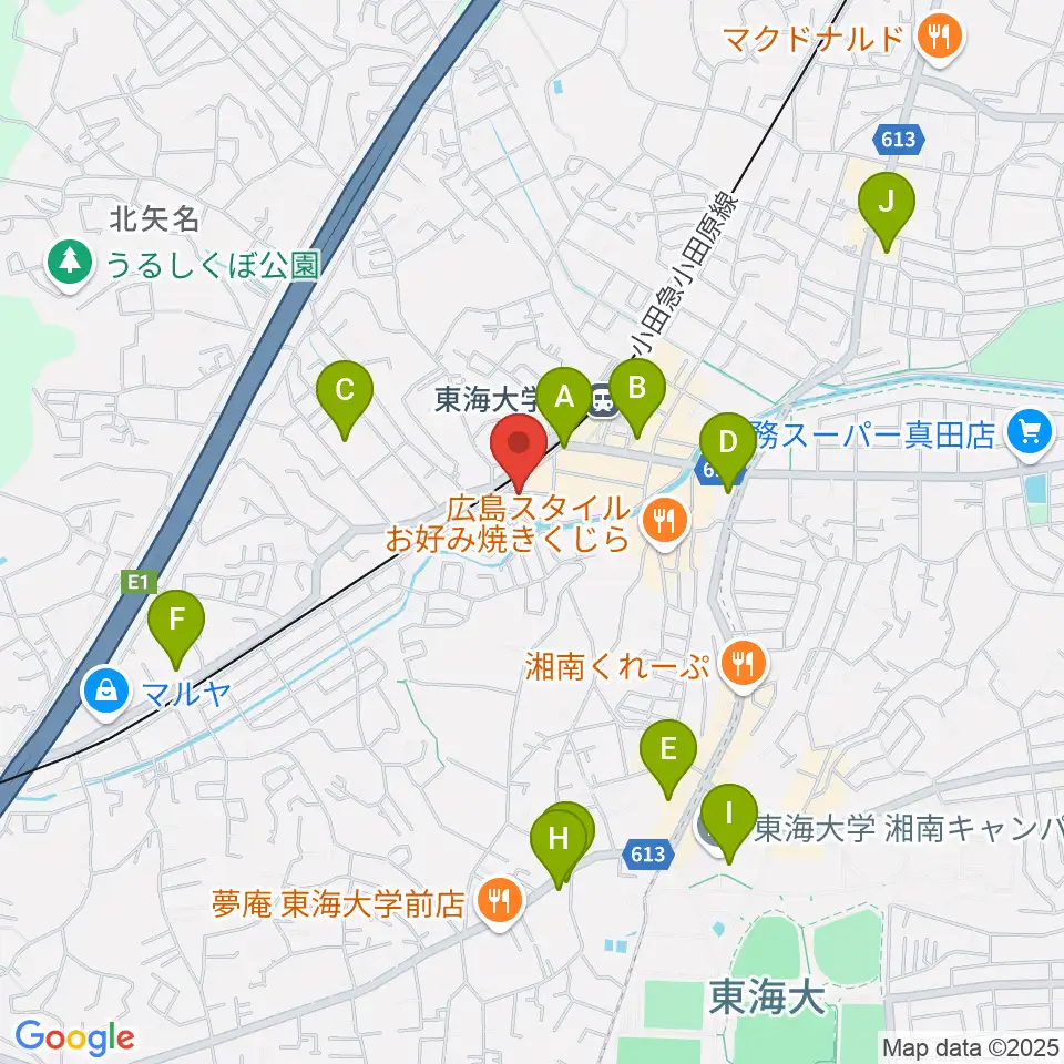 HiP-Sound秦野本店 音楽教室周辺のコンビニエンスストア一覧地図
