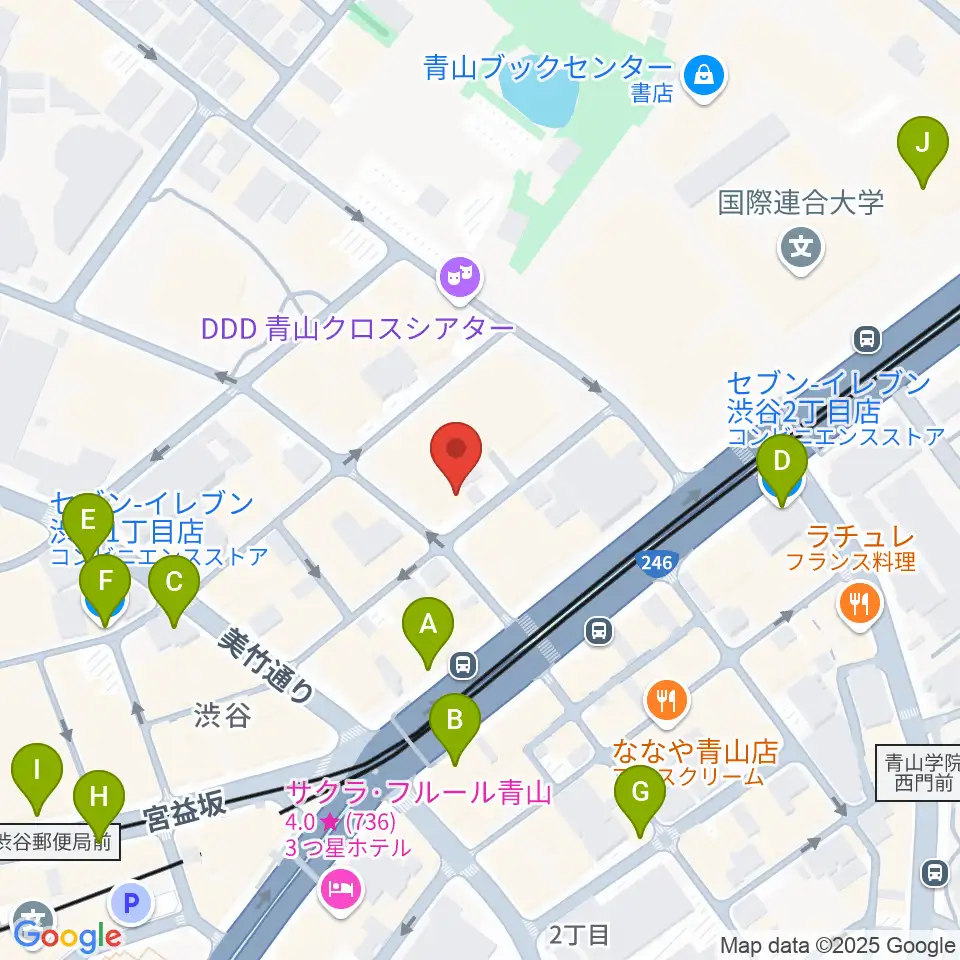 l'atelier by apc周辺のコンビニエンスストア一覧地図