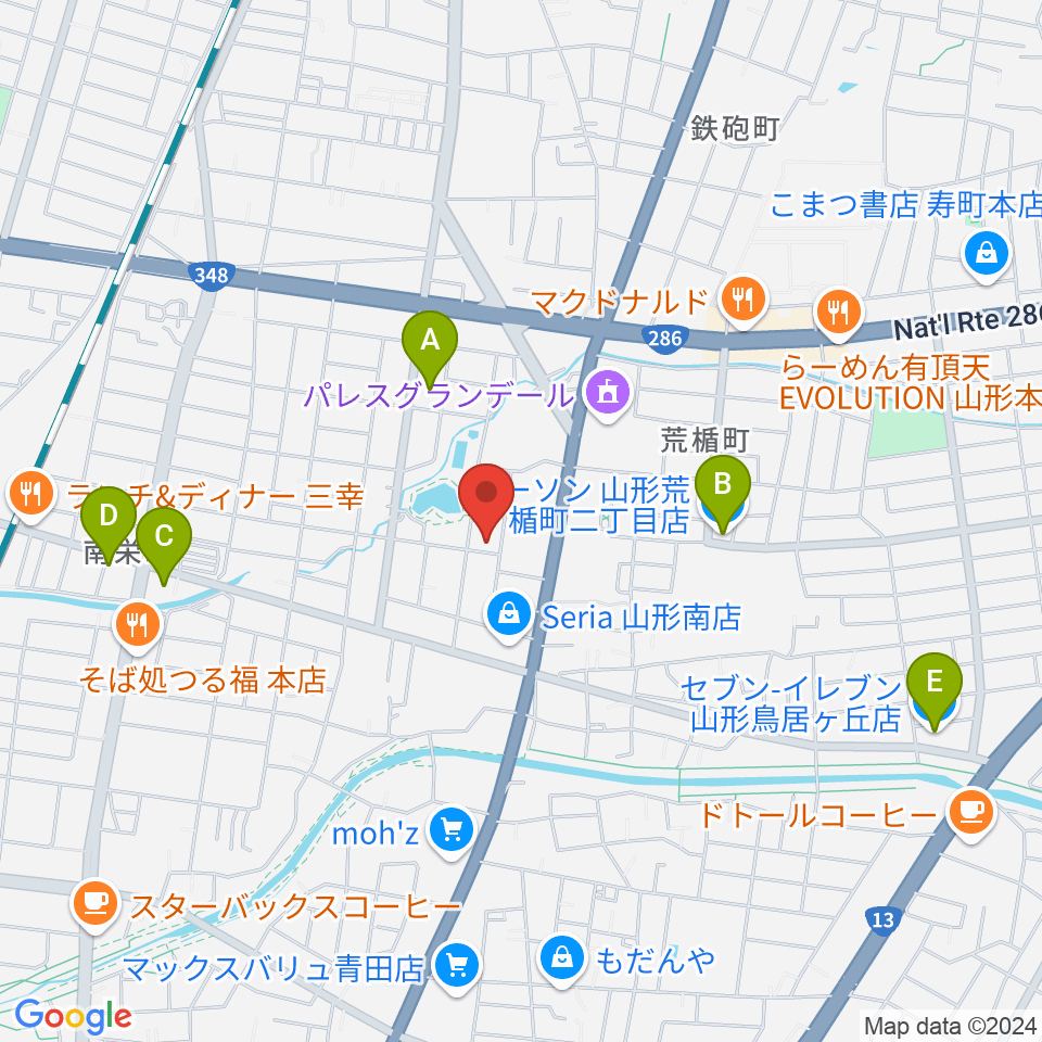 彩雲弦楽器工房周辺のコンビニエンスストア一覧地図