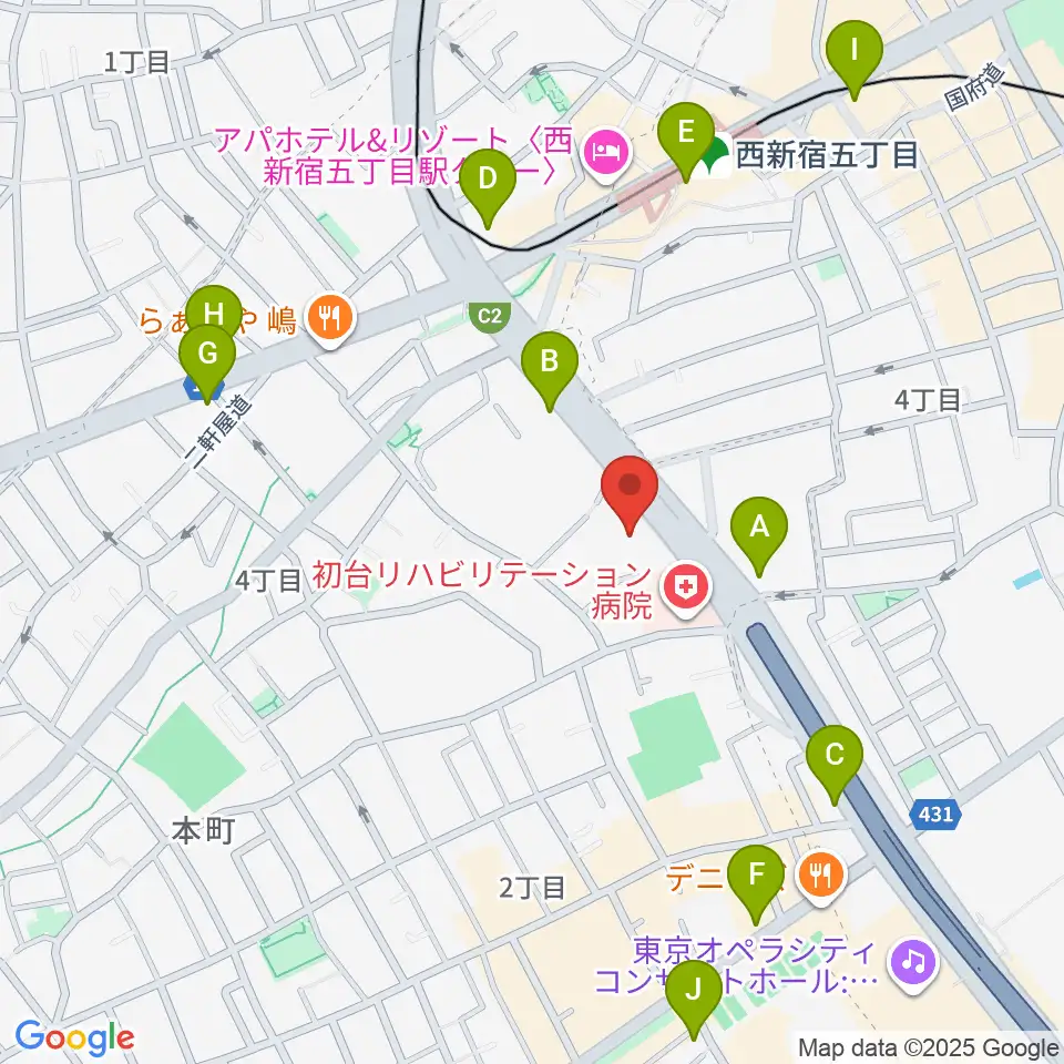 香野弦楽器周辺のコンビニエンスストア一覧地図