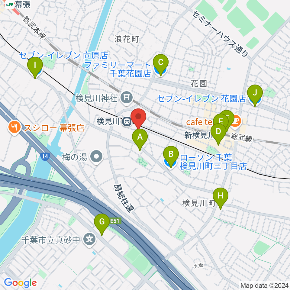 三味線駒吉周辺のコンビニエンスストア一覧地図