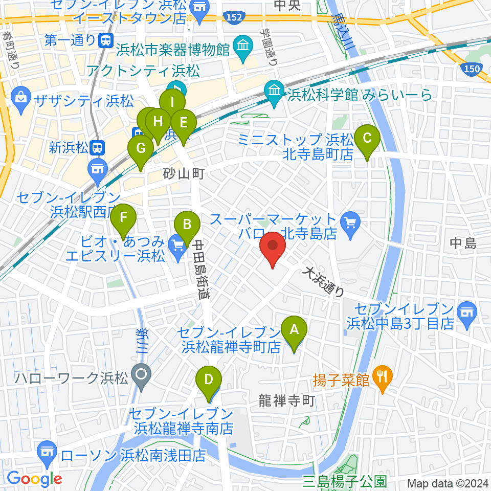 カワイ音楽学園周辺のコンビニエンスストア一覧地図