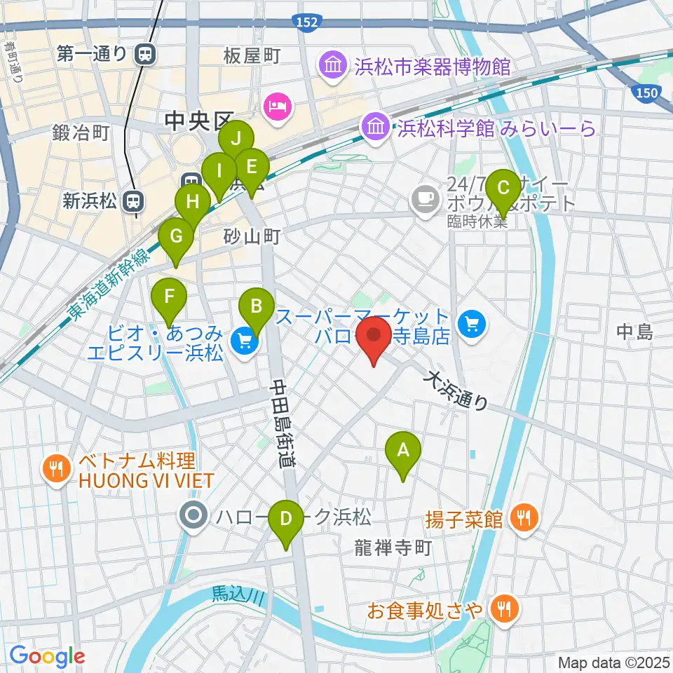 カワイ音楽学園周辺のコンビニエンスストア一覧地図