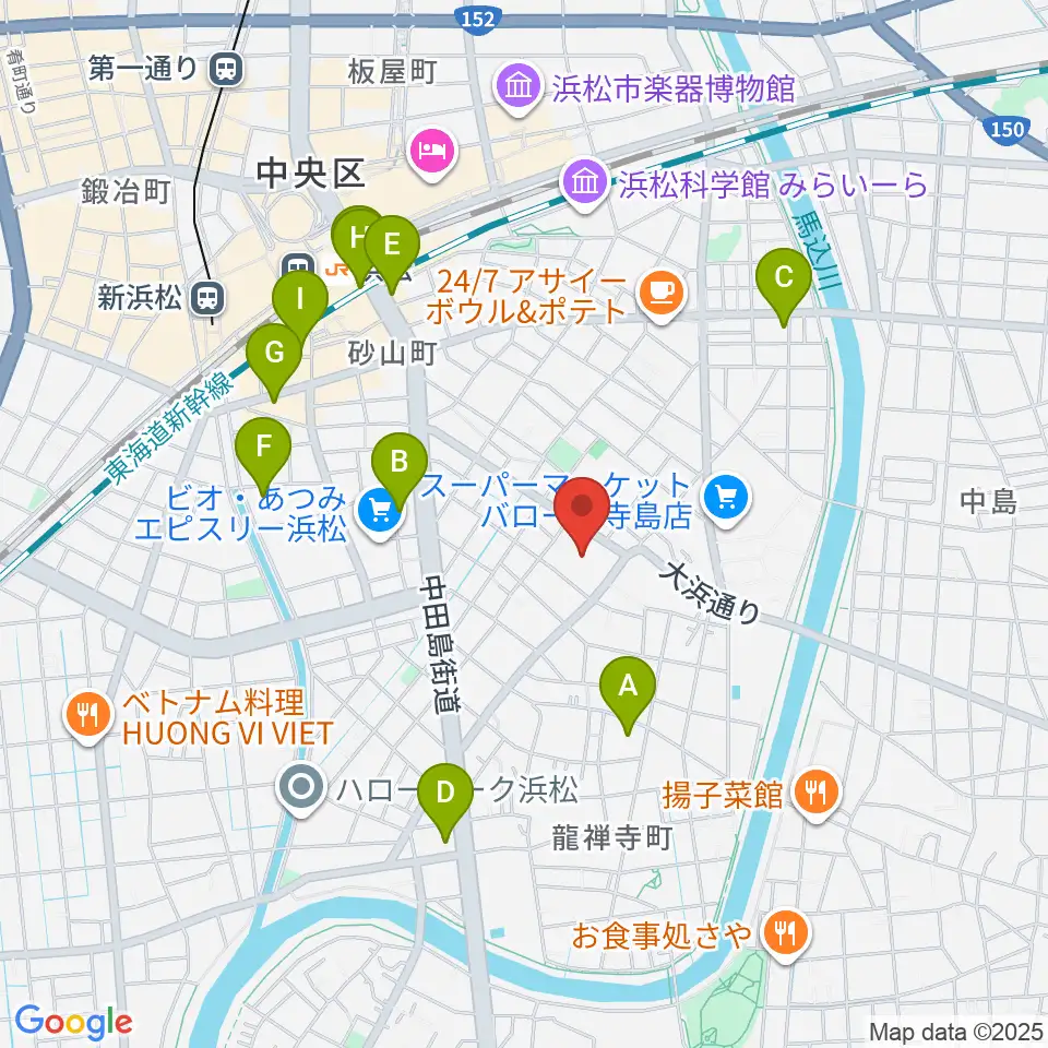 カワイ音楽学園周辺のコンビニエンスストア一覧地図