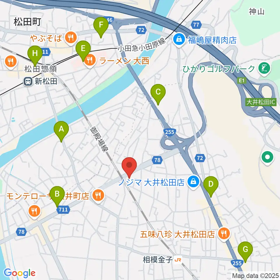 邦星堂和楽器店周辺のコンビニエンスストア一覧地図