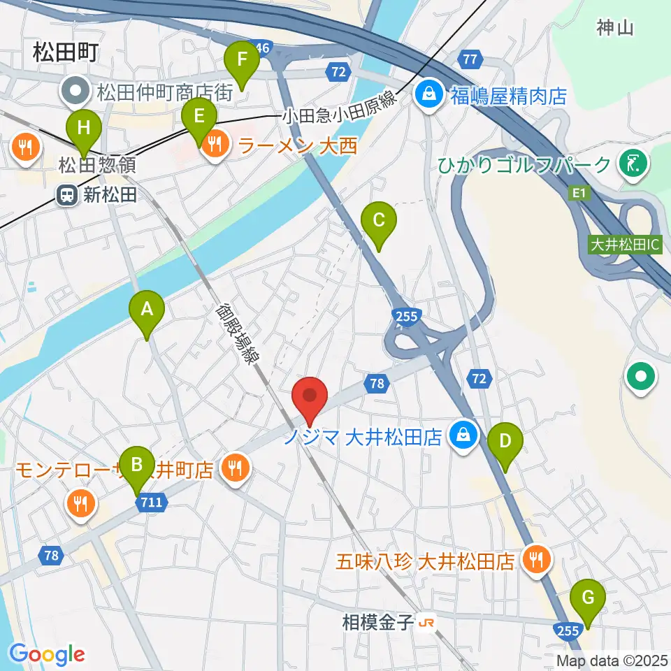 邦星堂和楽器店周辺のコンビニエンスストア一覧地図