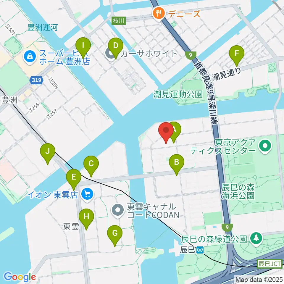 辰巳の森リトミック・ピアノ教室周辺のコンビニエンスストア一覧地図