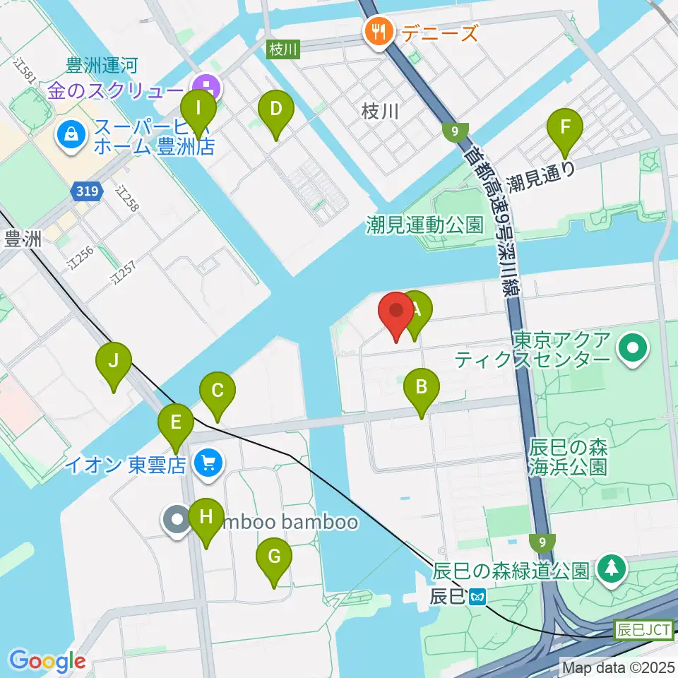 辰巳の森リトミック・ピアノ教室周辺のコンビニエンスストア一覧地図