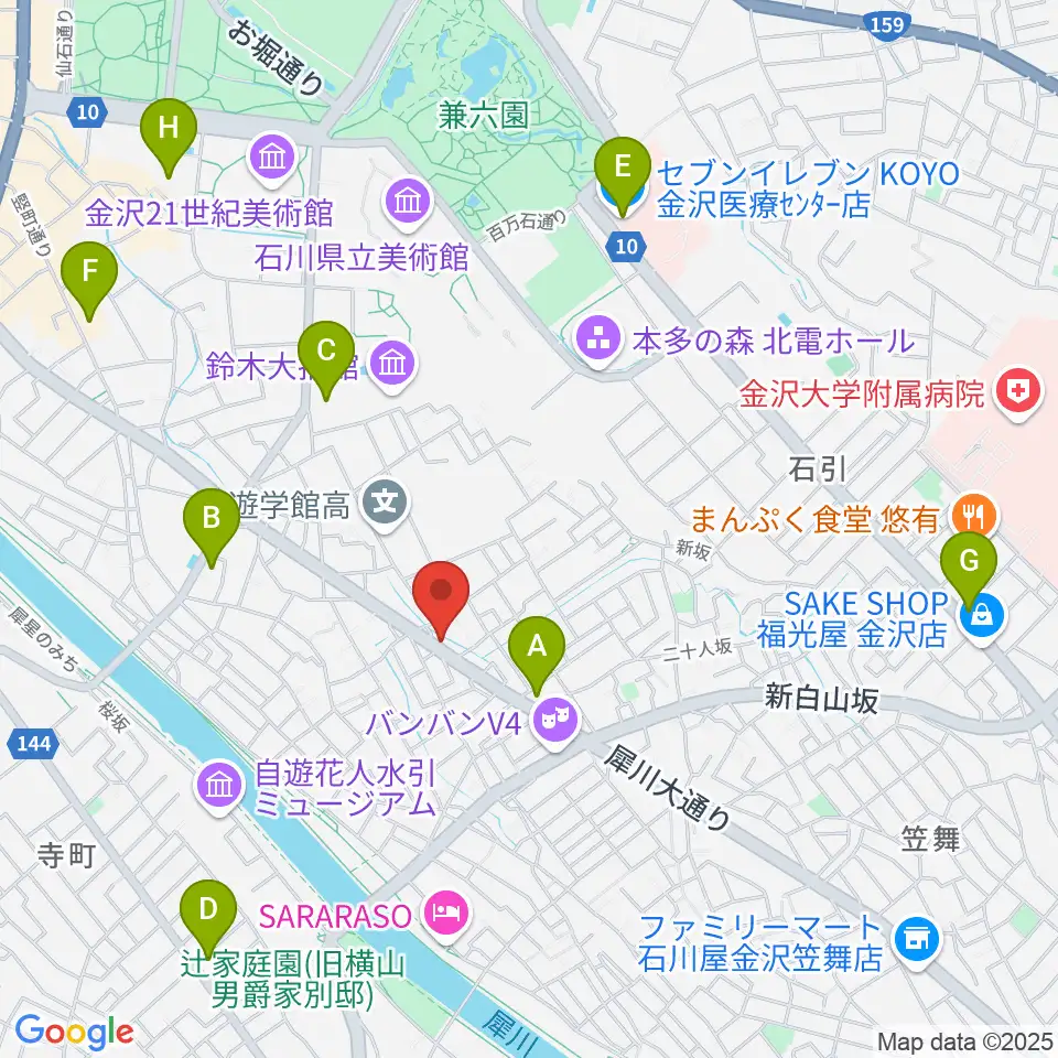 VOX OF JOY Mucic Studio周辺のコンビニエンスストア一覧地図