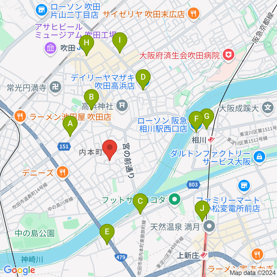 スズキメソード 杉山ヴァイオリン教室周辺のコンビニエンスストア一覧地図