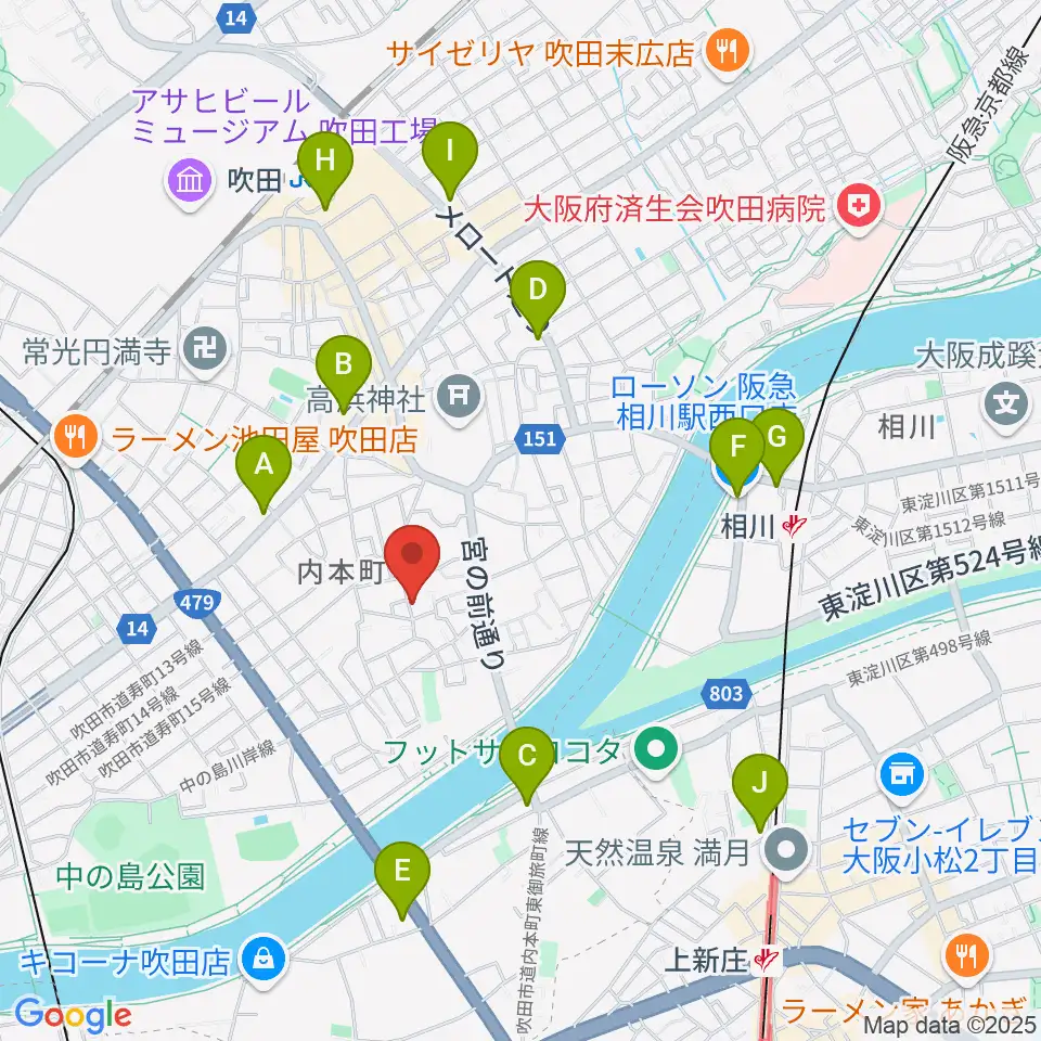 スズキメソード 杉山ヴァイオリン教室周辺のコンビニエンスストア一覧地図