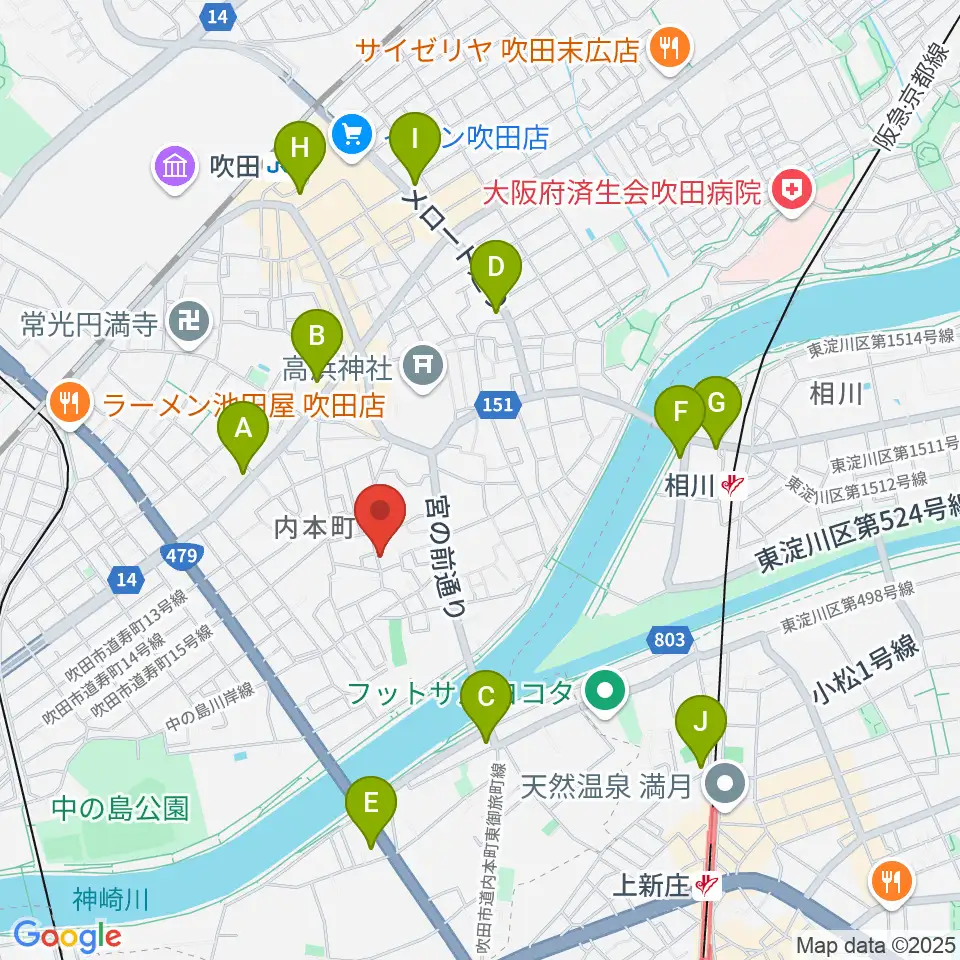 スズキメソード 杉山ヴァイオリン教室周辺のコンビニエンスストア一覧地図